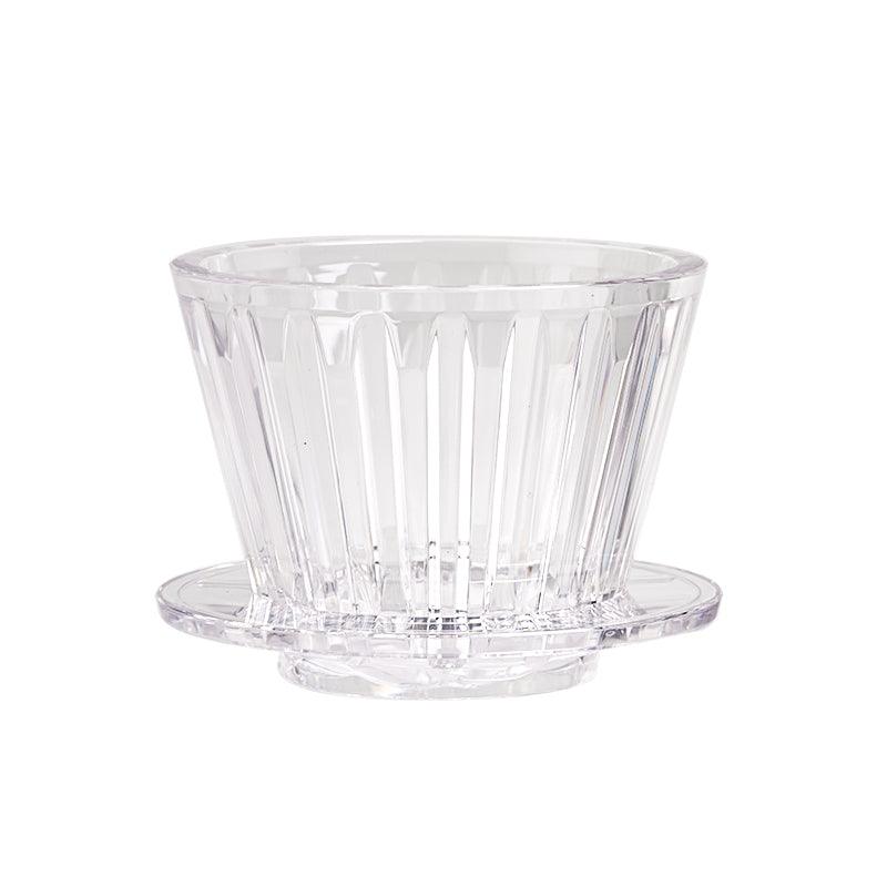 TIMEMORE Crystal Eye B75 flat bottom dripper, white, coffee brewing equipment